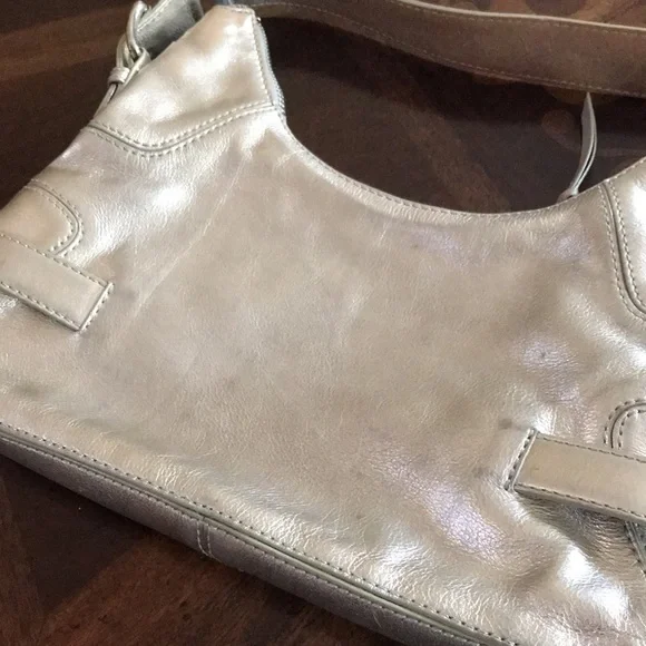 Vintage Michael Kors Gold Leather Purse Shoulder Bag - Picture 9 of 11